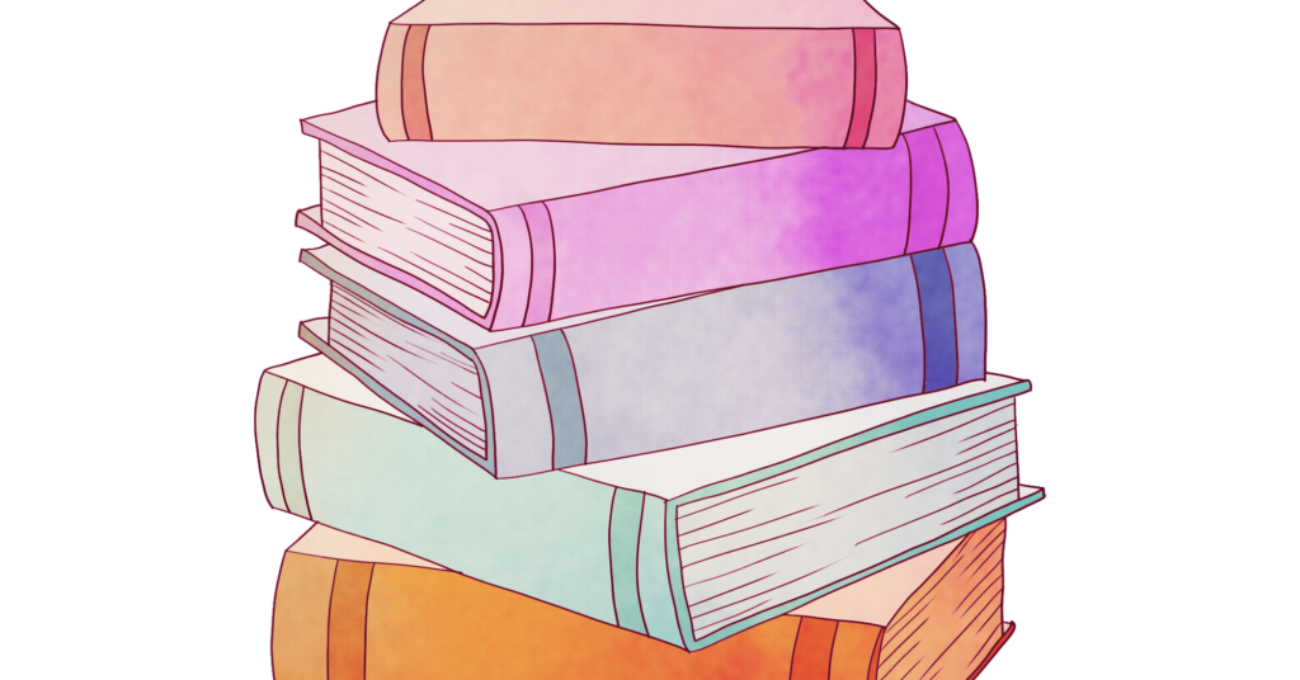 —Pngtree—random stack of books illustration_4697318